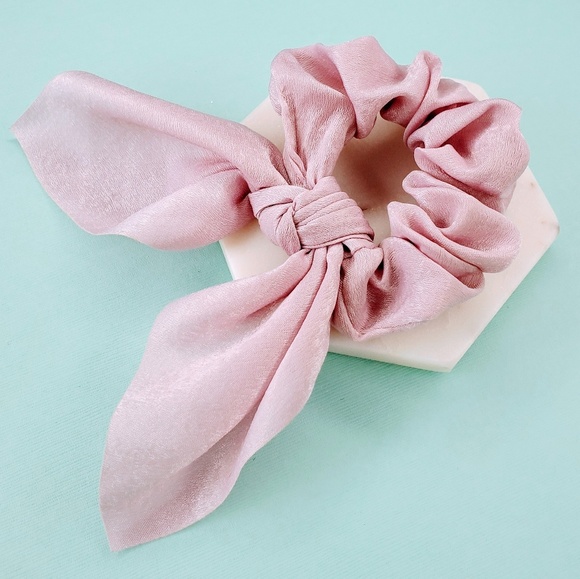 5 for $25 Scarf Bow Pony Tail Holder Scrunchie - Picture 2 of 5